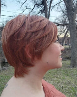 Billie Wig By Envy | Human Hair/Synthetic Blend 33 Billie Wig By Envy | Human Hair/Synthetic Blend -Wig Promotion Sale BilliebyEnvyLighterRed3Side