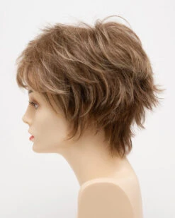 Flame Wig By Envy | Mono Crown | Human Hair | Synthetic Blend -Wig Promotion Sale FlameLeftSide DarkBlonde