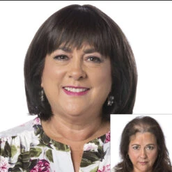 Total Topper By Toni Brattin | Heat Friendly Synthetic -Wig Promotion Sale TB TotalTopper Product FrontandBefore2