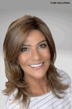 Jodie Wig By Rene Of Paris | Synthetic -Wig Promotion Sale cROP JODIE CaffeMacchiatoFRONT