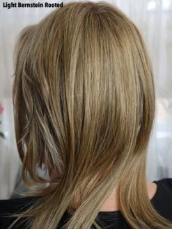 Couture By Ellen Wille | Heat-Friendly Synthetic Topper -Wig Promotion Sale couturetopperbackltbernsteinrootedcopy