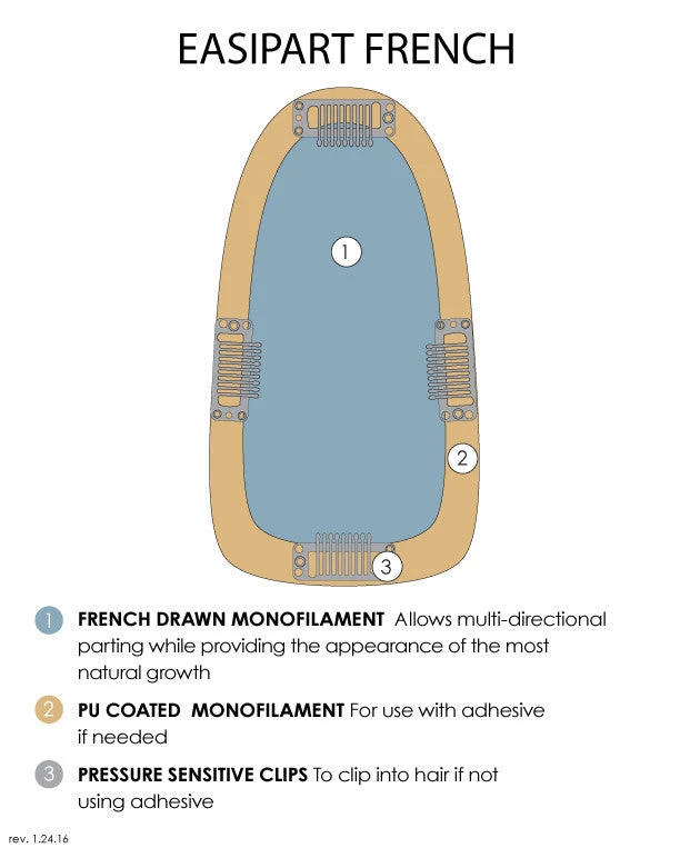 EasiPart Topper French 18" | Remy Human Hair 8 EasiPart Topper French 18" | Remy Human Hair - Image 6