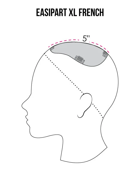 EasiPart XL French Topper 18" | Remy Human Hair | Renau Exclusive 8 EasiPart XL French Topper 18" | Remy Human Hair | Renau Exclusive - Image 6