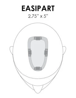 EasiPart Topper 8" | Remy Human Hair -Wig Promotion Sale easipart placement base dimension